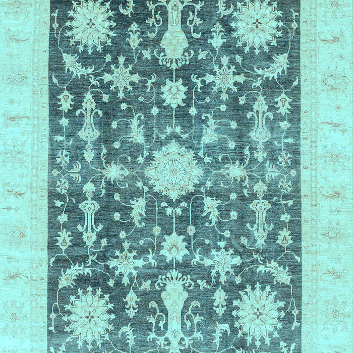 Oriental Light Blue Traditional Rug, abs3787lblu