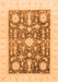 Machine Washable Oriental Orange Traditional Area Rugs, wshabs3787org