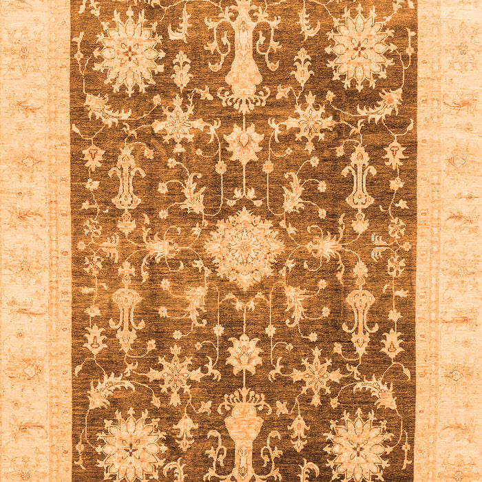 Machine Washable Oriental Orange Traditional Area Rugs, wshabs3787org