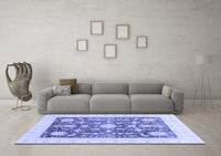 Machine Washable Oriental Blue Traditional Rug, wshabs3787blu