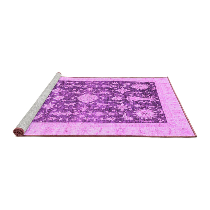 Sideview of Machine Washable Oriental Purple Traditional Area Rugs, wshabs3787pur