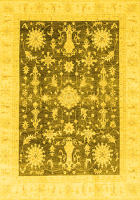 Oriental Yellow Traditional Rug, abs3787yw