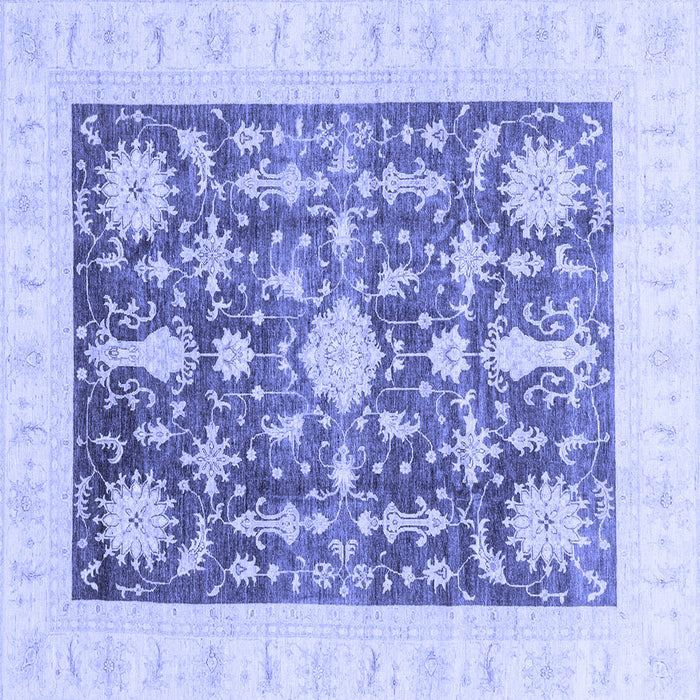 Square Oriental Blue Traditional Rug, abs3787blu