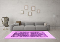 Machine Washable Oriental Purple Traditional Rug, wshabs3787pur