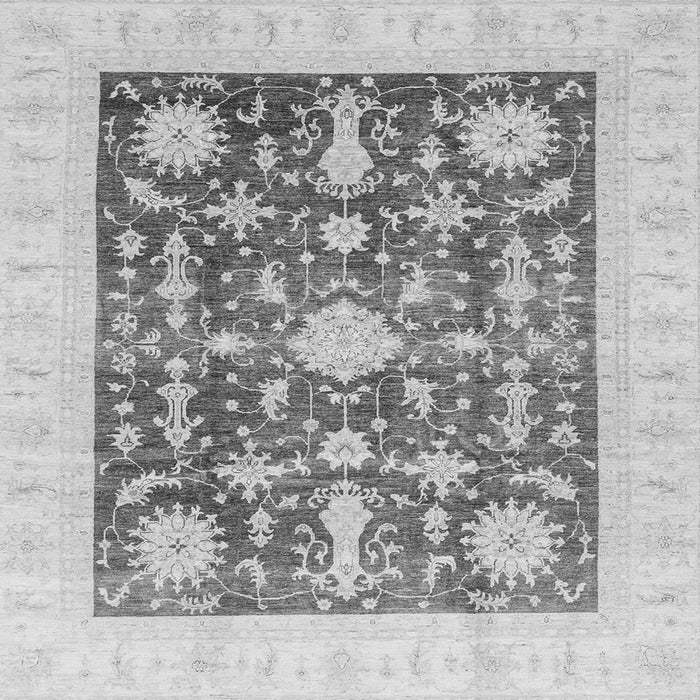 Square Oriental Gray Traditional Rug, abs3787gry