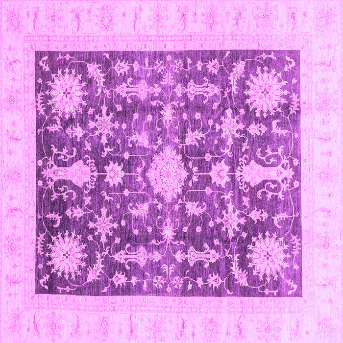 Square Oriental Purple Traditional Rug, abs3787pur