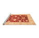 Sideview of Machine Washable Oriental Orange Traditional Area Rugs, wshabs3788org