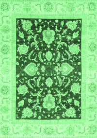 Oriental Emerald Green Traditional Rug, abs3788emgrn