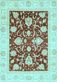 Oriental Light Blue Traditional Rug, abs3788lblu