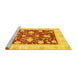 Sideview of Machine Washable Oriental Yellow Traditional Rug, wshabs3788yw