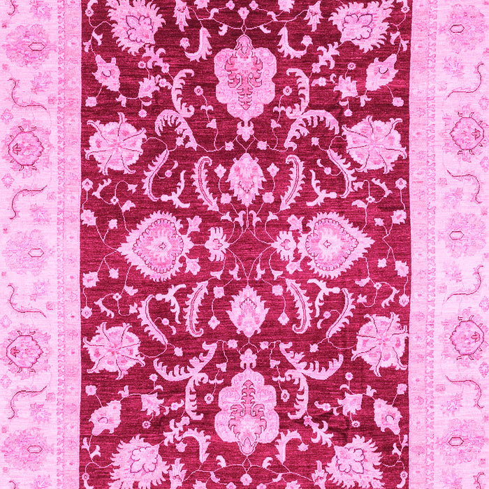 Machine Washable Oriental Pink Traditional Rug, wshabs3788pnk
