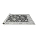 Sideview of Machine Washable Oriental Gray Traditional Rug, wshabs3788gry