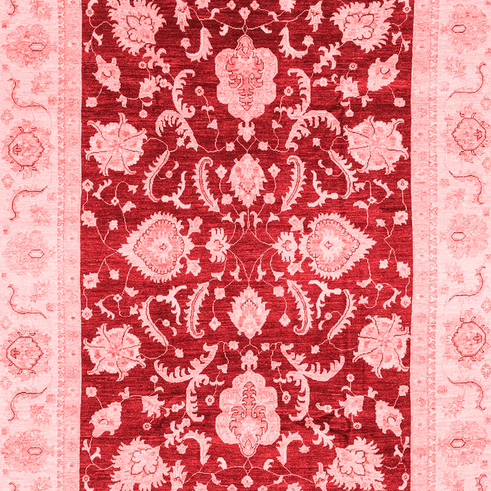 Machine Washable Oriental Red Traditional Rug, wshabs3788red