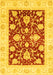 Machine Washable Oriental Yellow Traditional Rug, wshabs3788yw