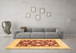 Machine Washable Oriental Brown Traditional Rug in a Living Room,, wshabs3788brn