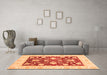 Machine Washable Oriental Orange Traditional Area Rugs in a Living Room, wshabs3788org