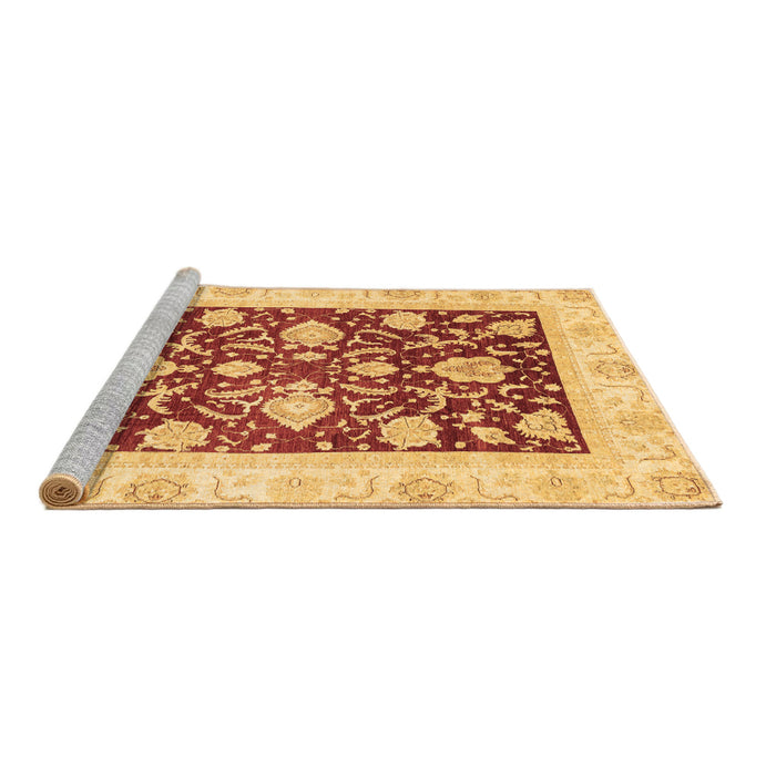 Sideview of Machine Washable Oriental Brown Traditional Rug, wshabs3788brn