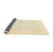 Sideview of Abstract Brown Gold Oriental Rug, abs3789