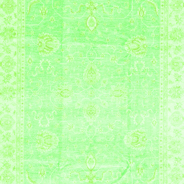 Machine Washable Oriental Green Traditional Area Rugs, wshabs3789grn