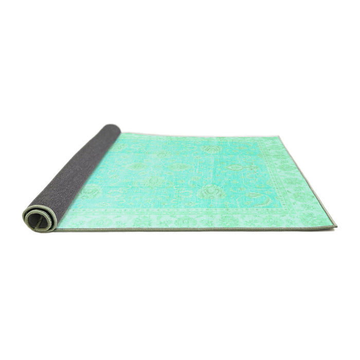 Sideview of Oriental Turquoise Traditional Rug, abs3789turq