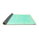 Sideview of Oriental Turquoise Traditional Rug, abs3789turq