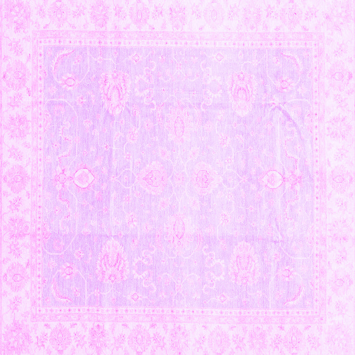 Square Machine Washable Oriental Purple Traditional Area Rugs, wshabs3789pur