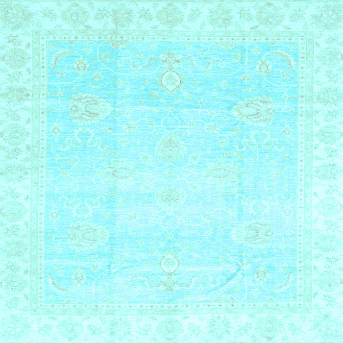Square Oriental Light Blue Traditional Rug, abs3789lblu