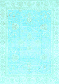 Oriental Light Blue Traditional Rug, abs3789lblu