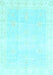 Machine Washable Oriental Light Blue Traditional Rug, wshabs3789lblu