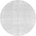 Round Oriental Gray Traditional Rug, abs3789gry