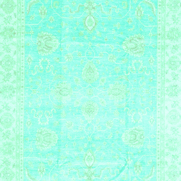 Machine Washable Oriental Turquoise Traditional Area Rugs, wshabs3789turq