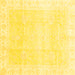 Square Machine Washable Oriental Yellow Traditional Rug, wshabs3789yw