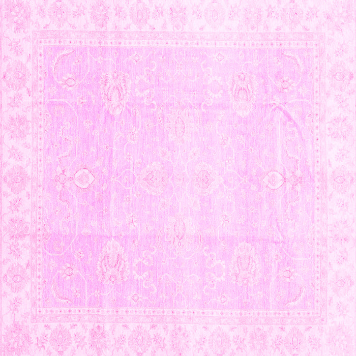 Square Oriental Pink Traditional Rug, abs3789pnk