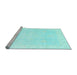 Sideview of Machine Washable Oriental Light Blue Traditional Rug, wshabs3789lblu