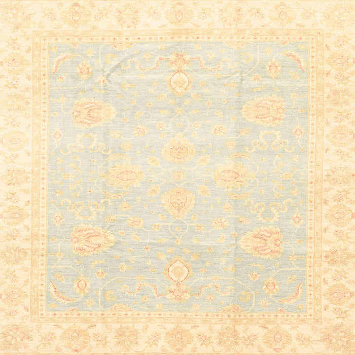 Square Machine Washable Abstract Brown Gold Rug, wshabs3789
