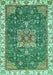 Machine Washable Abstract Turquoise Modern Area Rugs, wshabs378turq