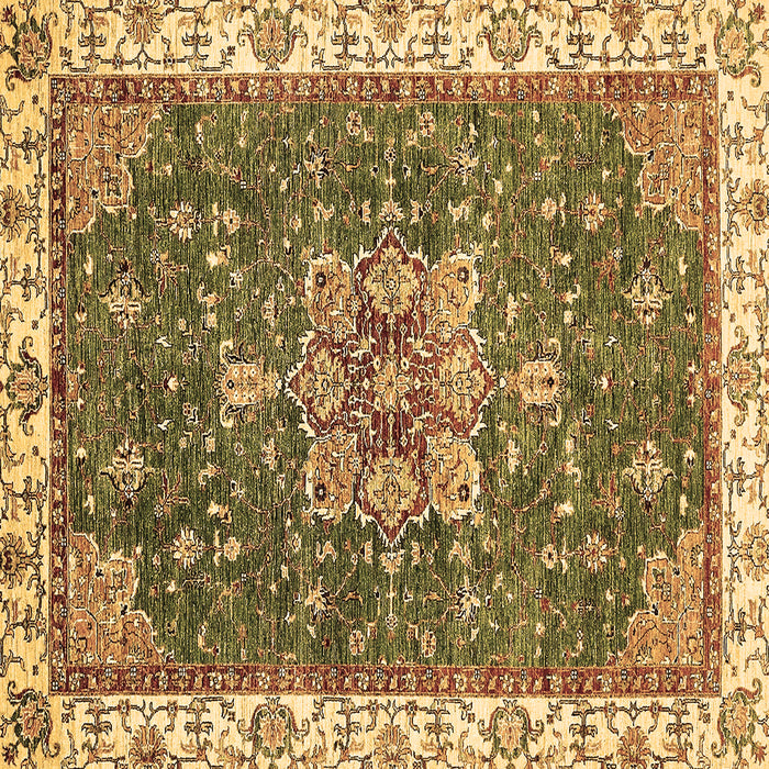 Square Machine Washable Abstract Brown Modern Rug, wshabs378brn