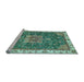 Sideview of Machine Washable Abstract Light Blue Modern Rug, wshabs378lblu