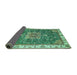 Sideview of Abstract Turquoise Modern Rug, abs378turq