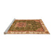 Sideview of Machine Washable Abstract Orange Modern Area Rugs, wshabs378org