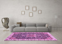 Machine Washable Abstract Purple Modern Rug, wshabs378pur