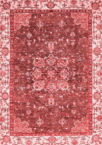 Abstract Red Modern Rug, abs378red