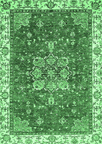 Abstract Emerald Green Modern Rug, abs378emgrn