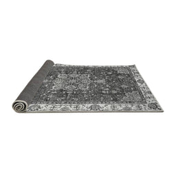 Sideview of Abstract Gray Modern Rug, abs378gry