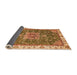 Sideview of Abstract Orange Modern Rug, abs378org