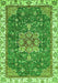 Machine Washable Abstract Green Modern Area Rugs, wshabs378grn