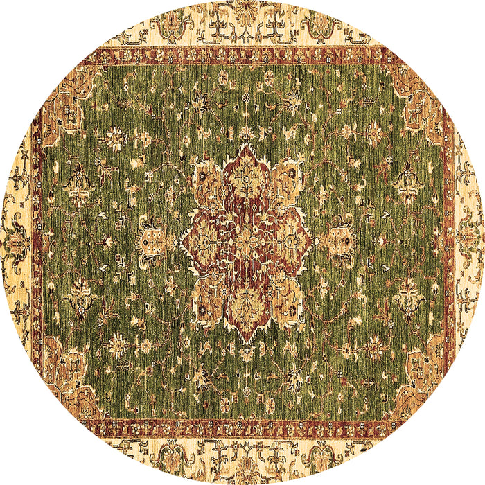 Round Machine Washable Abstract Brown Modern Rug, wshabs378brn