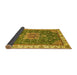 Sideview of Abstract Yellow Modern Rug, abs378yw