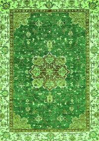 Abstract Green Modern Rug, abs378grn