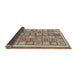 Sideview of Abstract Chestnut Brown Modern Rug, abs379